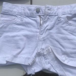 White denim shorts